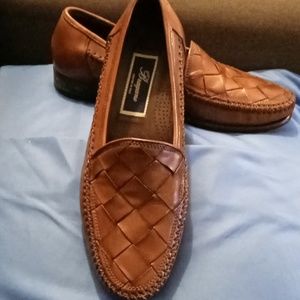 Bragano Leather Woven Loafers